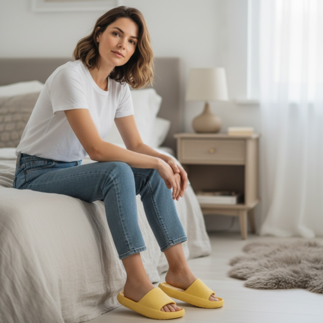 OrthoX - Orthopädische Slipper mit extra Komfort für Schmerzlinderung Im Alltag - Gelb