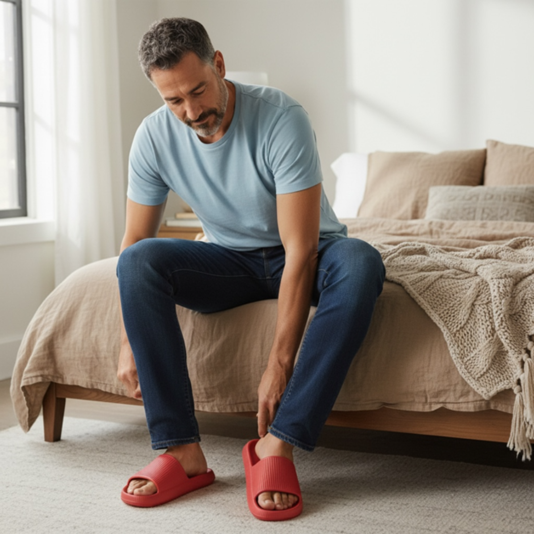 OrthoX - Orthopädische Slipper mit extra Komfort für Schmerzlinderung Im Alltag - Rot