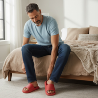 OrthoX - Orthopädische Slipper mit extra Komfort für Schmerzlinderung Im Alltag - Rot