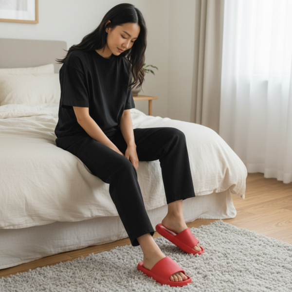 OrthoX - Orthopädische Slipper mit extra Komfort für Schmerzlinderung Im Alltag - Rot