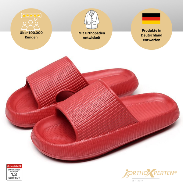 OrthoX - Orthopädische Slipper mit extra Komfort für Schmerzlinderung Im Alltag - Rot