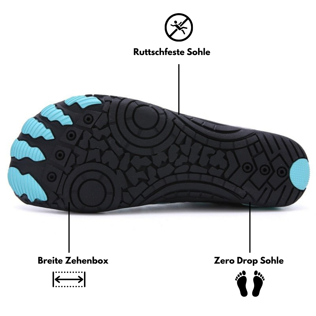 OrthoX - Rutschfeste Trail Barfußschuhe für natürliche Beweglichkeit - Blau