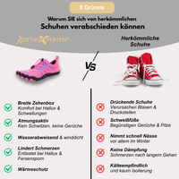 OrthoX - Rutschfeste Trail Barfußschuhe für natürliche Beweglichkeit - Rosa