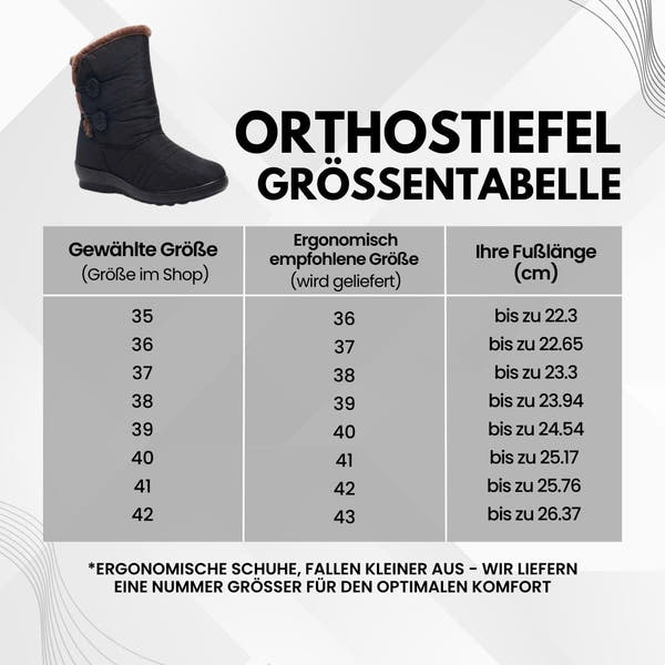 OrthoX- Damen Winterstiefel, Wasserdicht Warm Bis -20°C