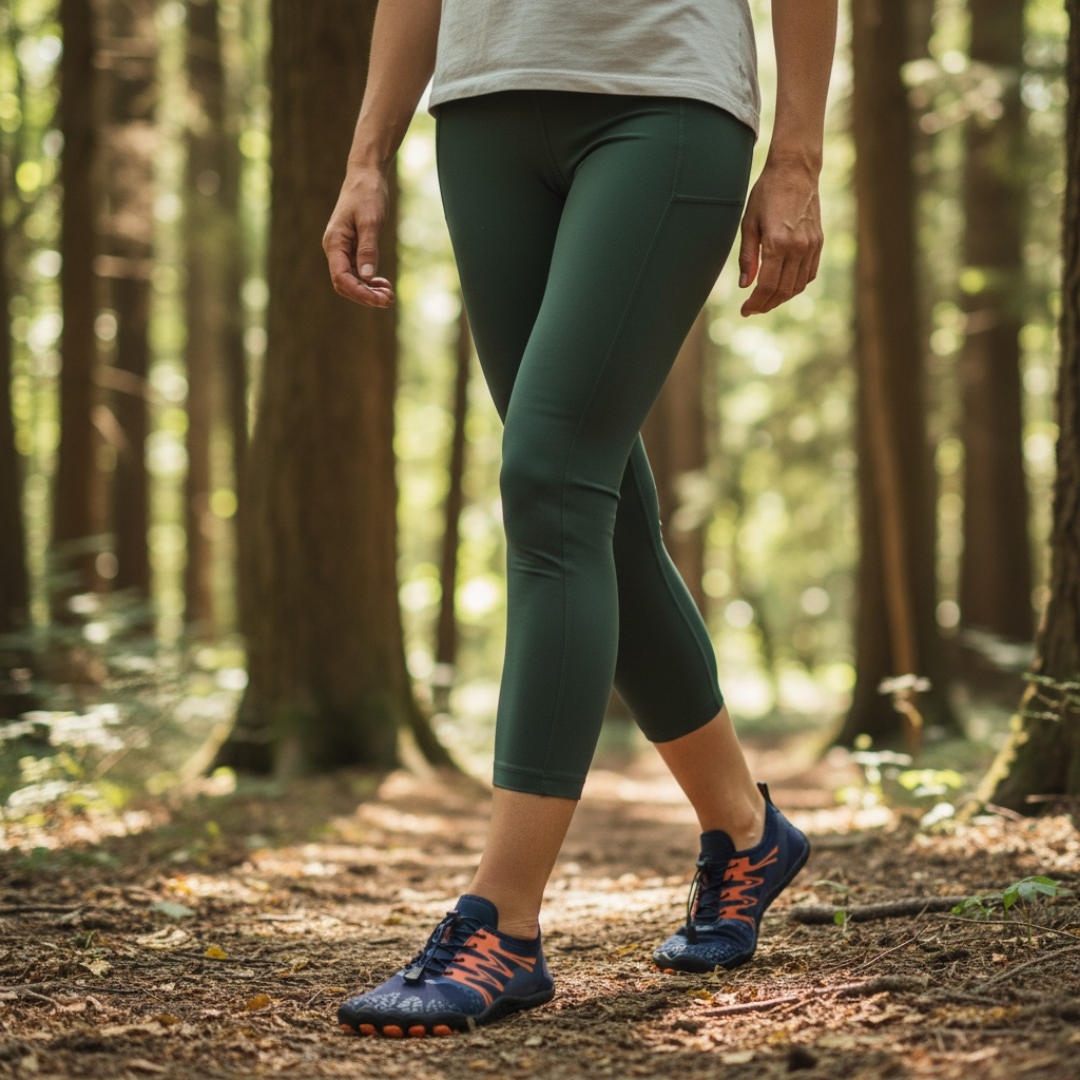 OrthoX - Rutschfeste Trail Barfußschuhe für natürliche Beweglichkeit - Blau Orange