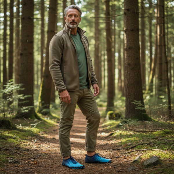 OrthoX - Rutschfeste Trail Barfußschuhe für natürliche Beweglichkeit - Dunkelblau