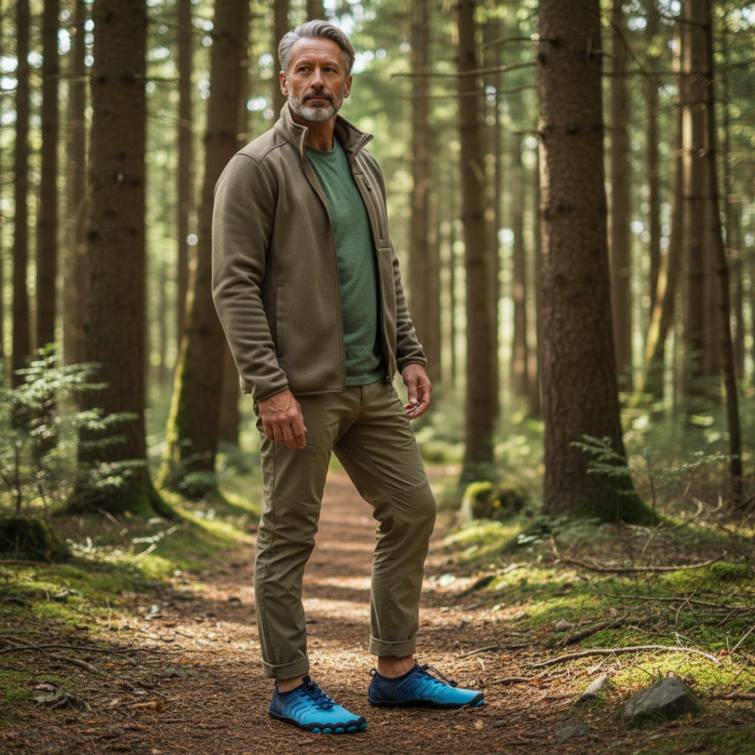 OrthoX - Rutschfeste Trail Barfußschuhe für natürliche Beweglichkeit - Dunkelblau