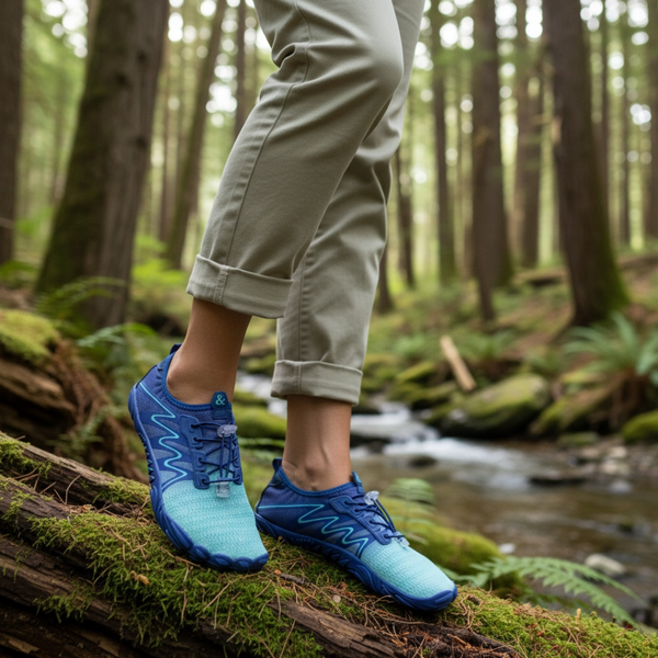 OrthoX - Rutschfeste Trail Barfußschuhe für natürliche Beweglichkeit - Blau