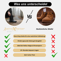 OrthoX- Thermo-Regenstiefel für ergonomisches Gehen