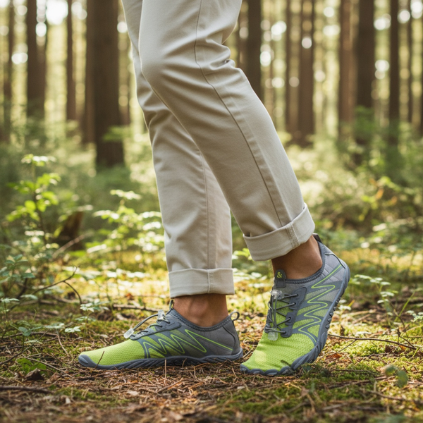 OrthoX - Rutschfeste Trail Barfußschuhe für natürliche Beweglichkeit - Grau