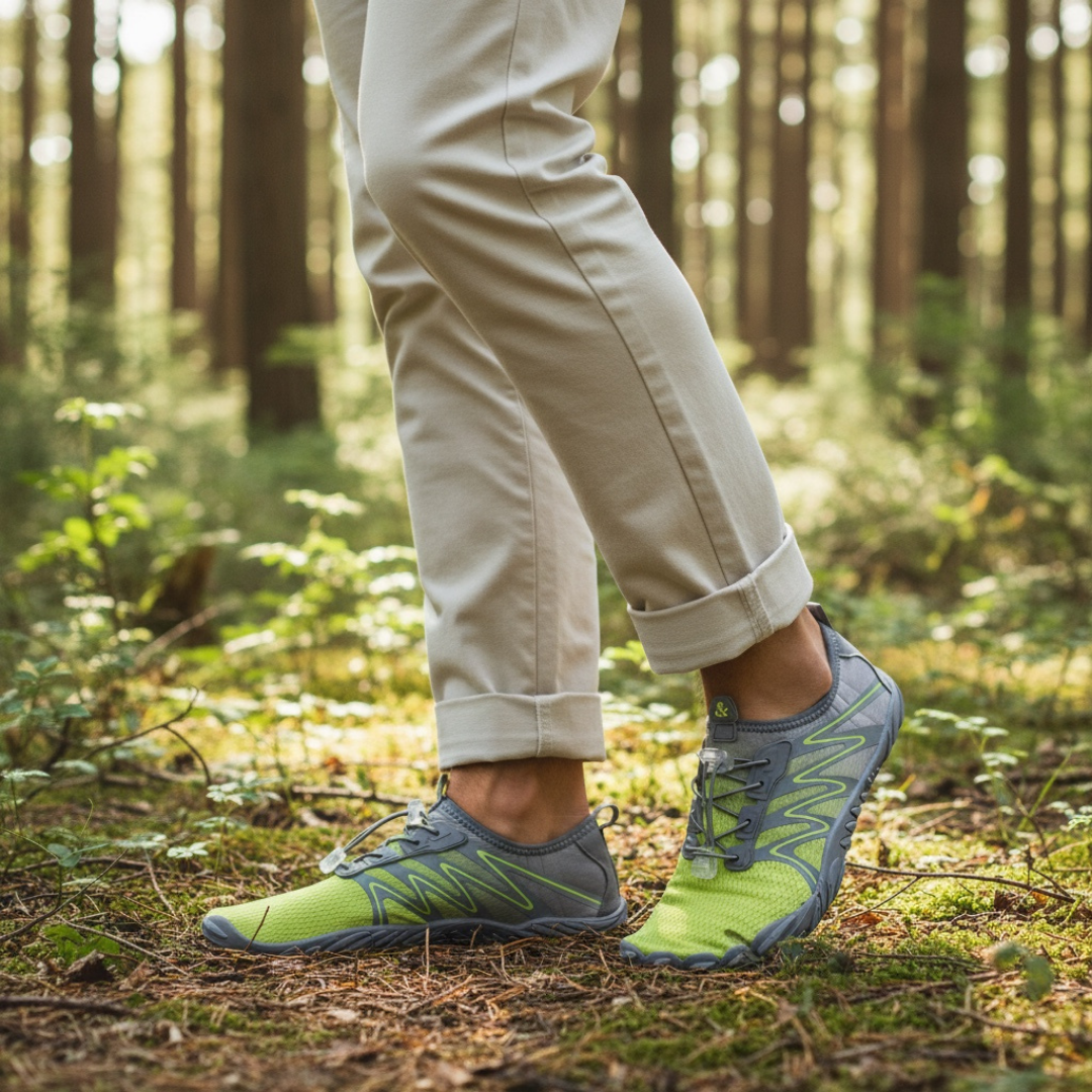 OrthoX - Rutschfeste Trail Barfußschuhe für natürliche Beweglichkeit - Grau