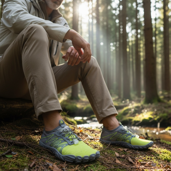 OrthoX - Rutschfeste Trail Barfußschuhe für natürliche Beweglichkeit - Grau