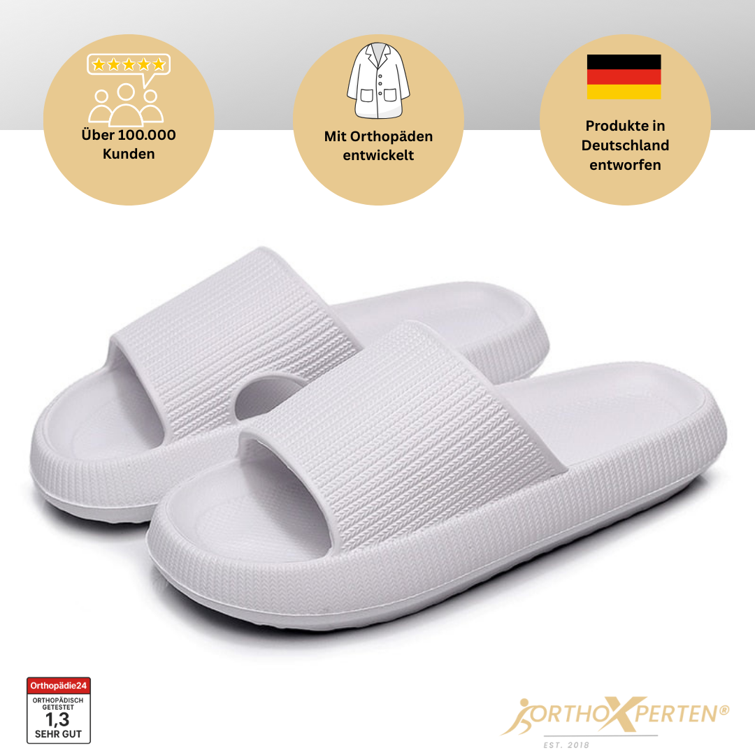 OrthoX - Orthopädische Slipper mit extra Komfort für Schmerzlinderung Im Alltag - Weiß