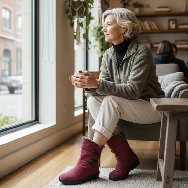 OrthoX- Damen Winterstiefel, Wasserdicht Warm Bis -20°C