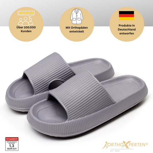 OrthoX - Orthopädische Slipper mit extra Komfort für Schmerzlinderung Im Alltag - Grau