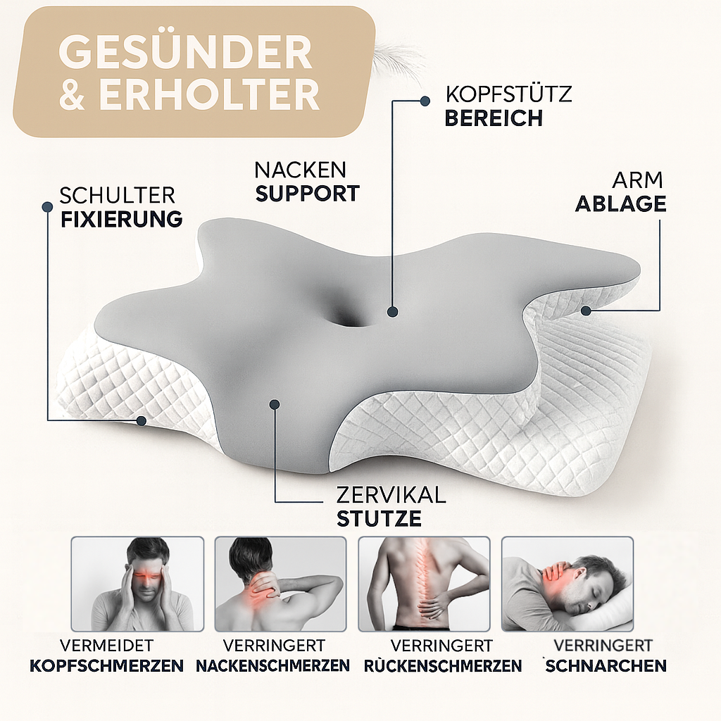Morgenglück-ergonomisches Kissen für einen schmerzfreien Schlaf