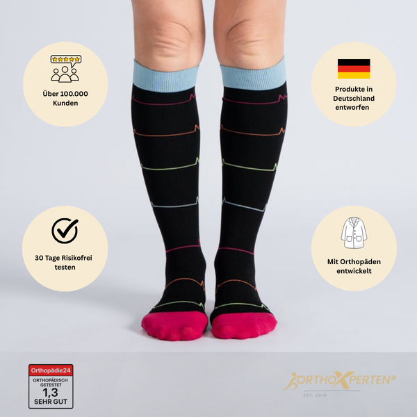 OrthoX - Kompressionssocken für Schmerzfreiheit und Komfort - Schwarz