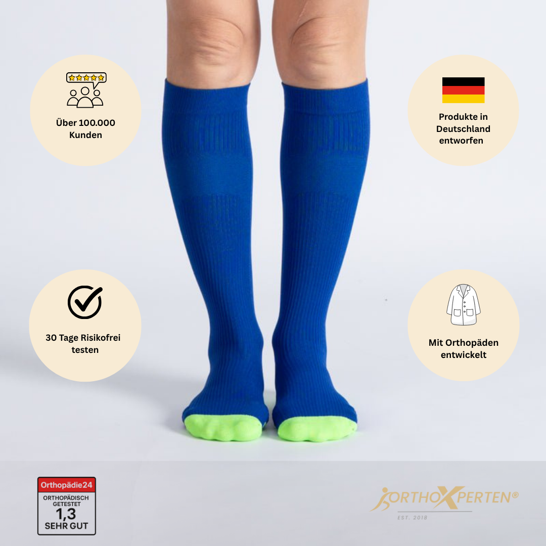 OrthoX - Kompressionssocken für Schmerzfreiheit und Komfort - Blau Grün