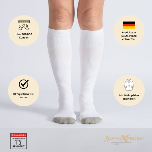 OrthoX - Kompressionssocken für Schmerzfreiheit und Komfort - Weiß