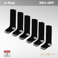 OrthoX - 6-Pack Kompressionssocken für Schmerzfreiheit und Komfort - Schwarz