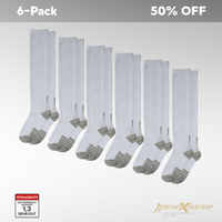 OrthoX - 6-Pack Kompressionssocken für Schmerzfreiheit und Komfort - Weiß