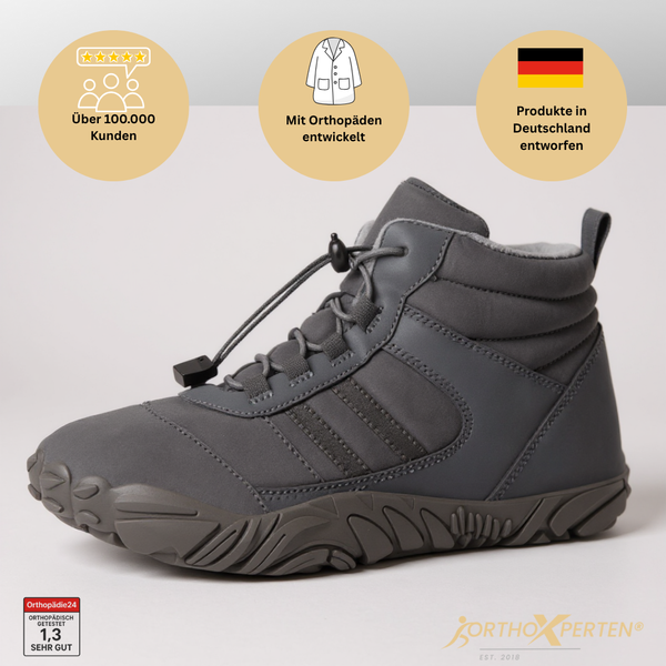 OrthoX - Schmerzlindernde und wasserabweisende Barfußschuhe für den Winter