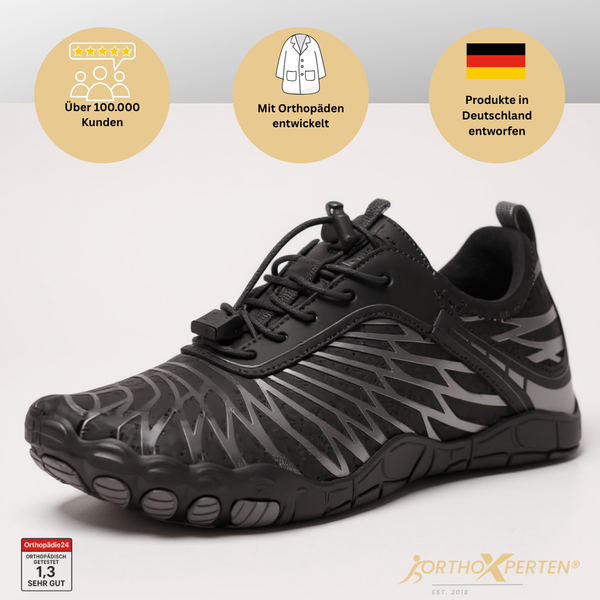 OrthoX - ergonomischer & schemrzlindernder Barfußschuh ohne Schnürsenkel