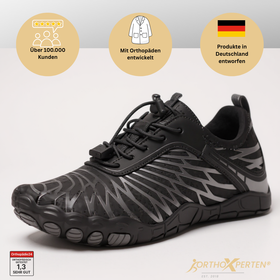 OrthoX - ergonomischer & schemrzlindernder Barfußschuh ohne Schnürsenkel