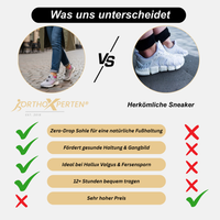 OrthoX- ergonomischer schmerzlindernder Alltagsschuh ohne Schnürsenkel